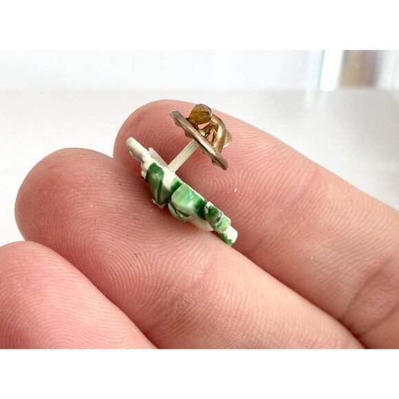 JJ Signed Frog Shaped Figural Enameled Vintage Cute Jewelry Brooch | Lapel Pin - Picture 14 of 15